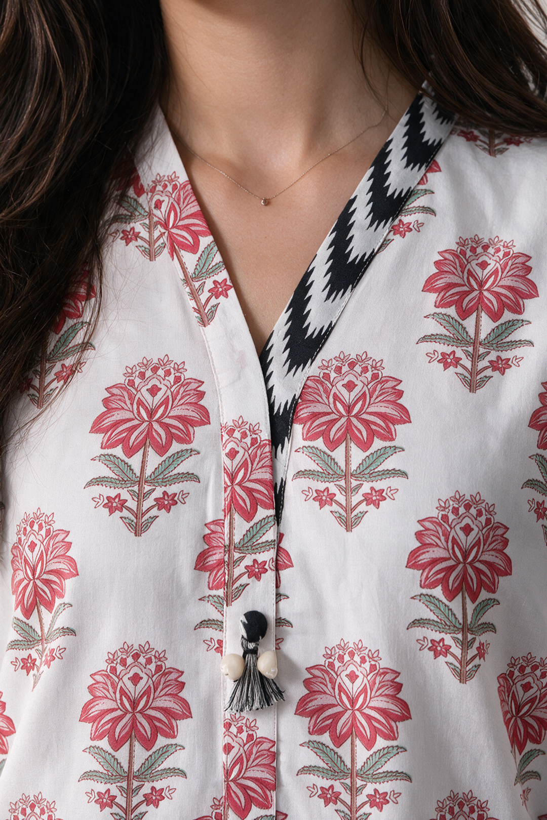 Embroidered Kurta Trouser - 3086