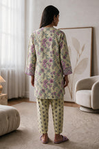 Embroidered Kurta Trouser - 3105