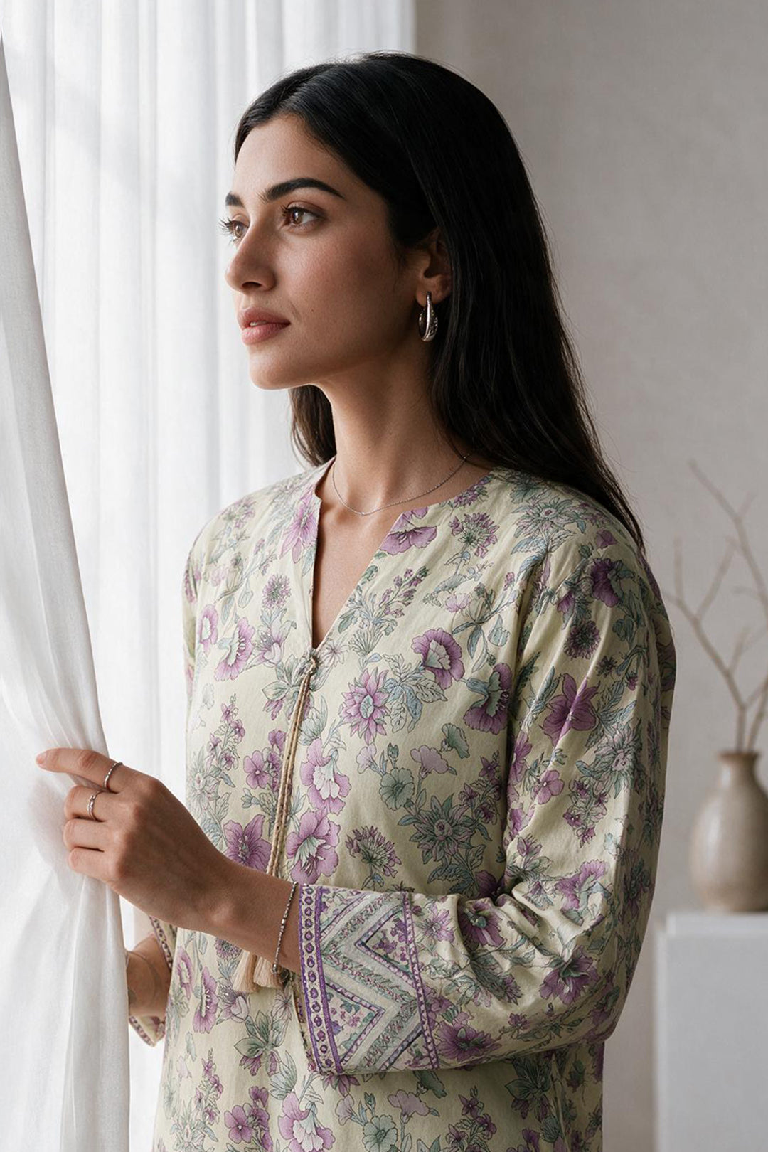 Embroidered Kurta Trouser - 3105