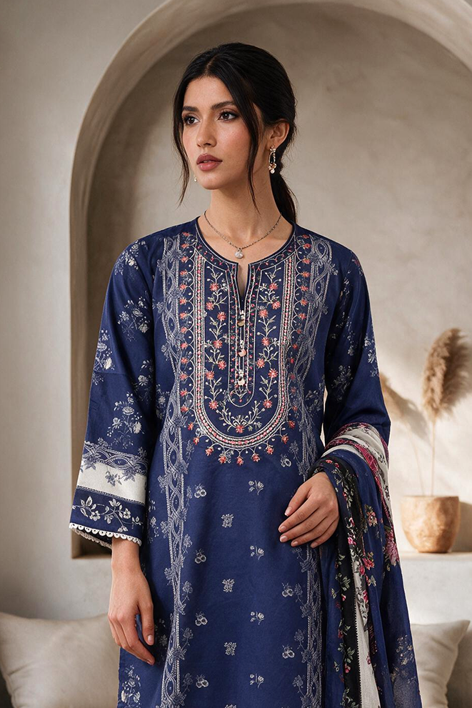 Embroidered Kurta Dupatta - 3149