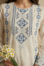Embroidered Kurta Trouser - 3208