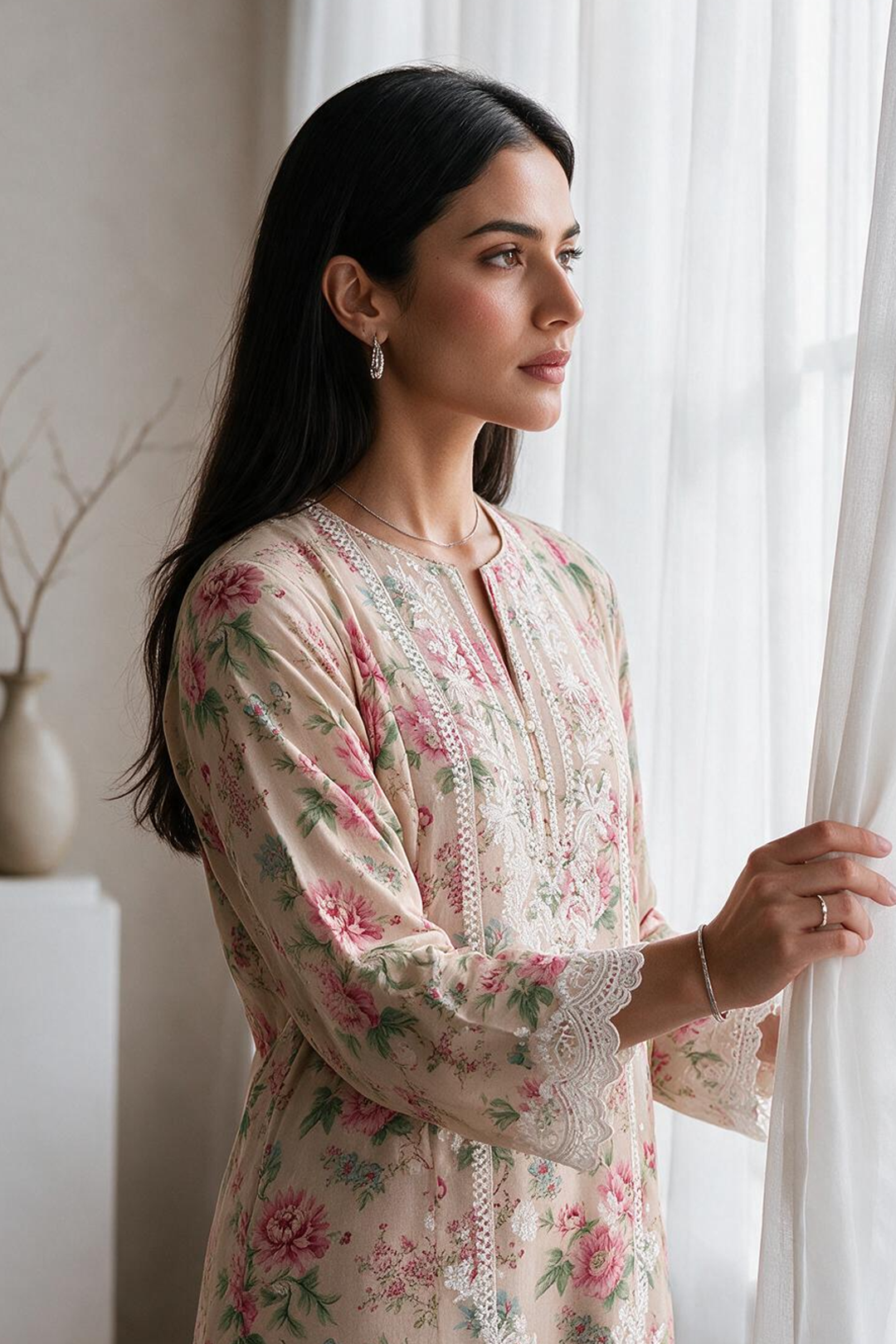 Embroidered Kurta Trouser - 3231