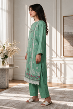 Embroidered Kurta Trouser - 3237
