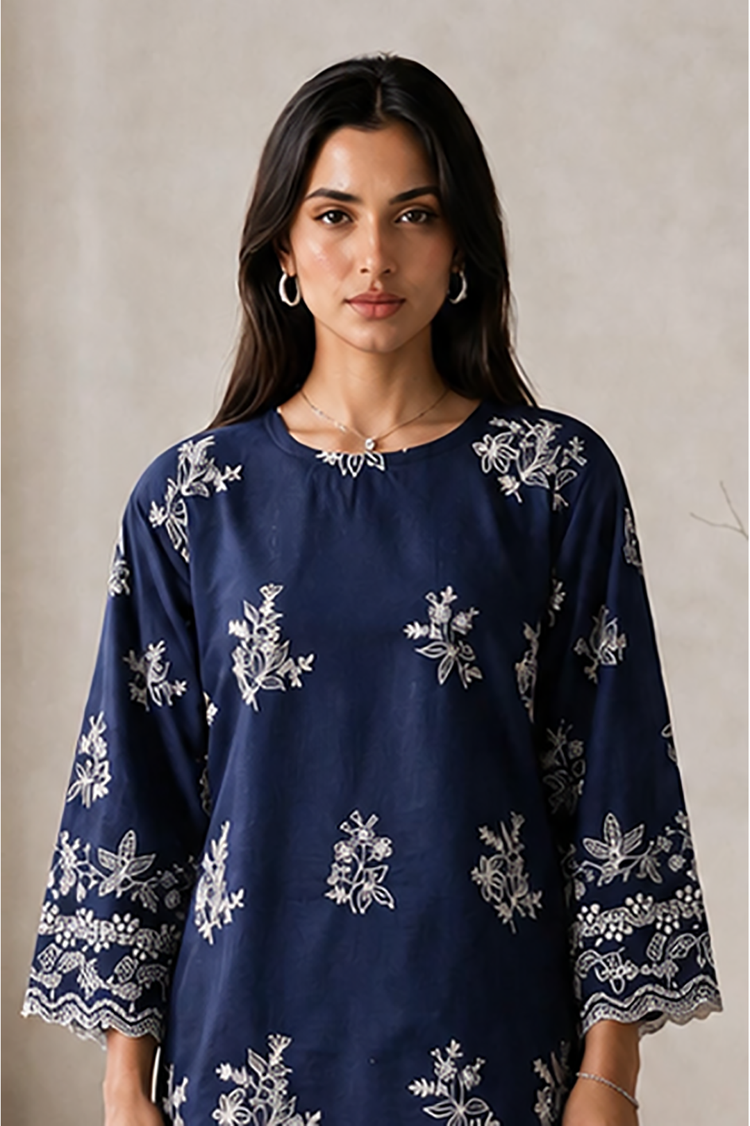 Embroidered Kurta Trouser - 3253