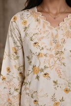 Embroidered Kurta Trouser - 3323