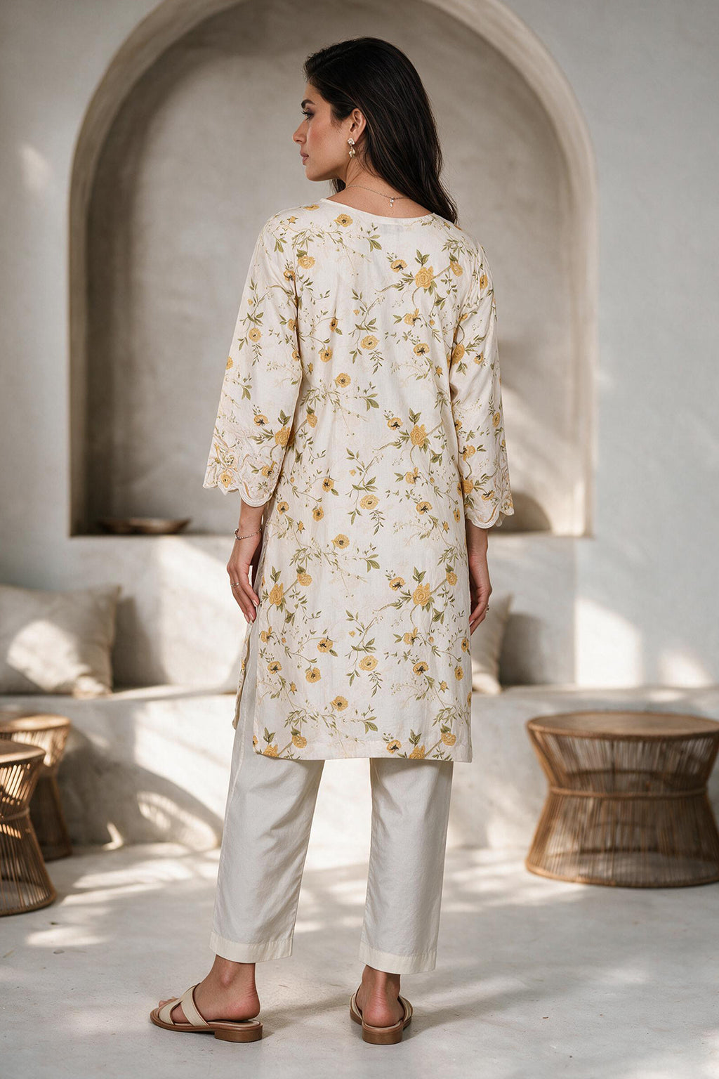 Embroidered Kurta Trouser - 3323