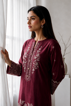 Embroidered Kurta Trouser - 3327