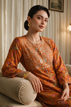 Embroidered Kurta Trouser - 3338