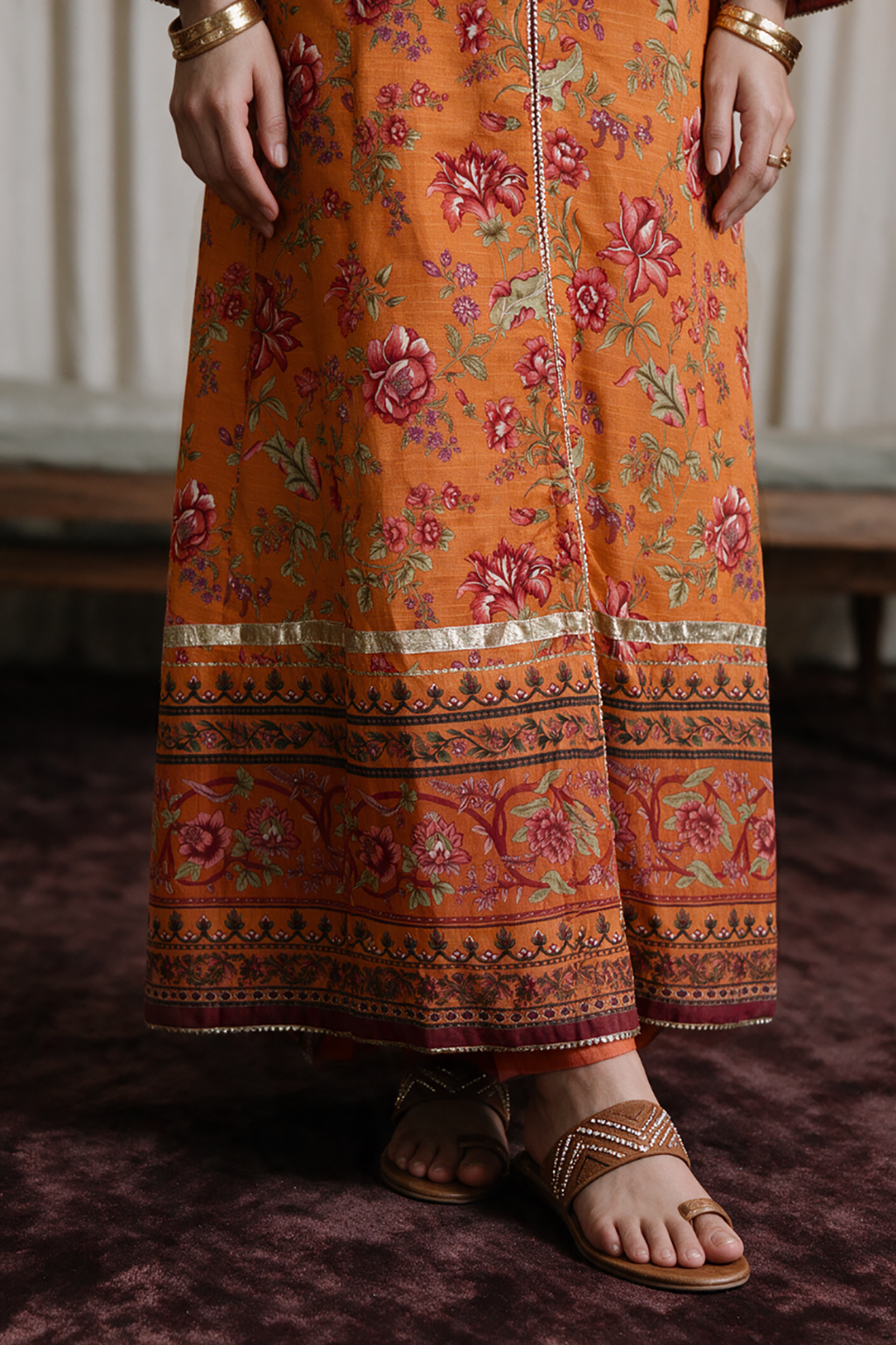 Embroidered Kurta Trouser - 3338