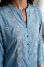 Embroidered Kurta Trouser - 3350