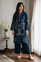 Embroidered Kurta Trouser - 3353