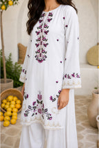 Embroidered Kurta Trouser - 3354