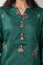 Embroidered Kurta Trouser - 3356