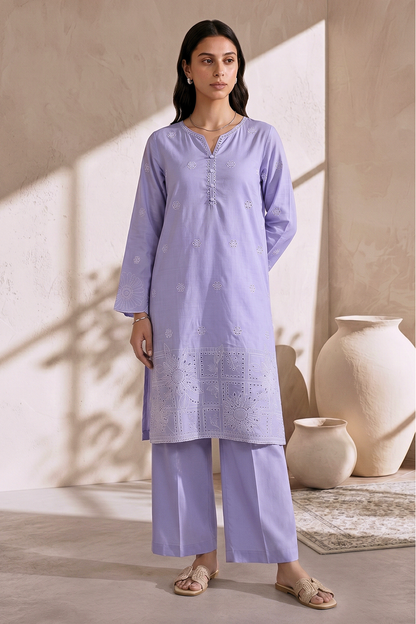 Embroidered Kurta Trouser - 3701