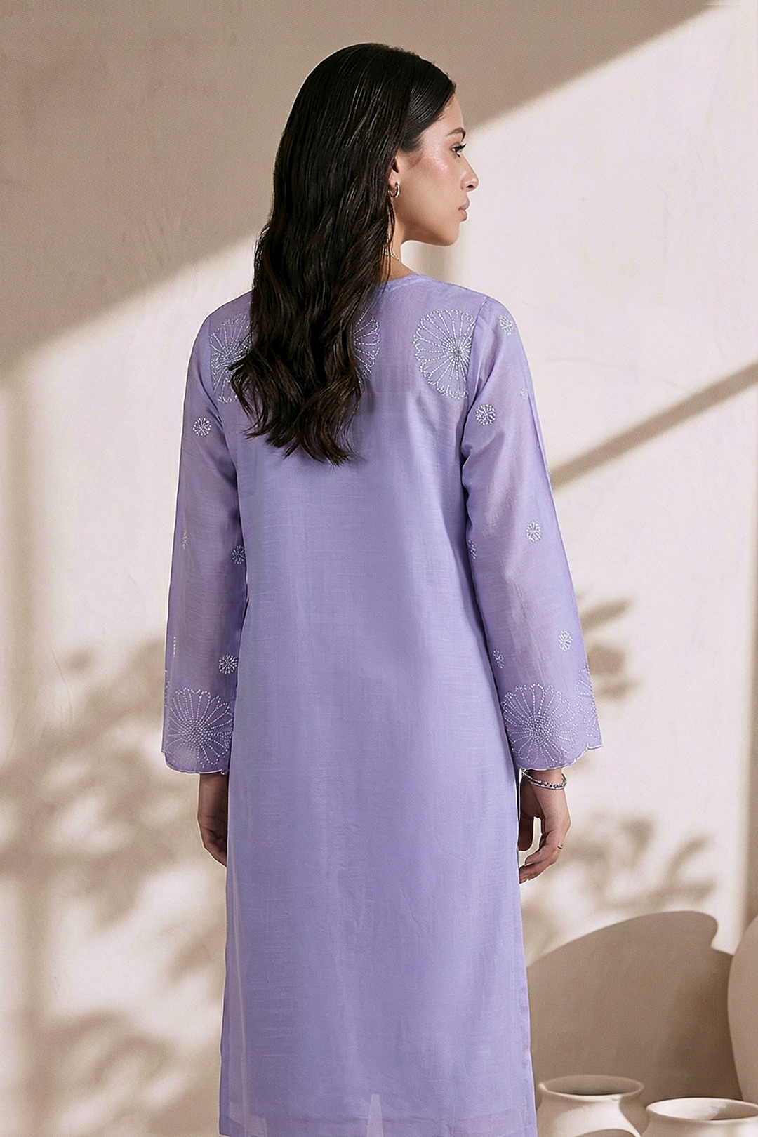 Embroidered Kurta Trouser - 3701