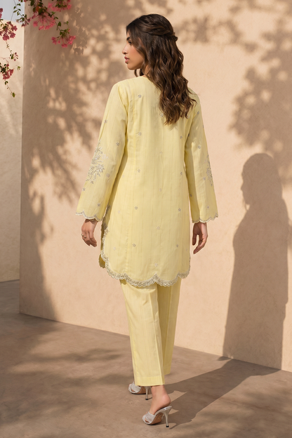 Embroidered Kurta Trouser - 3707
