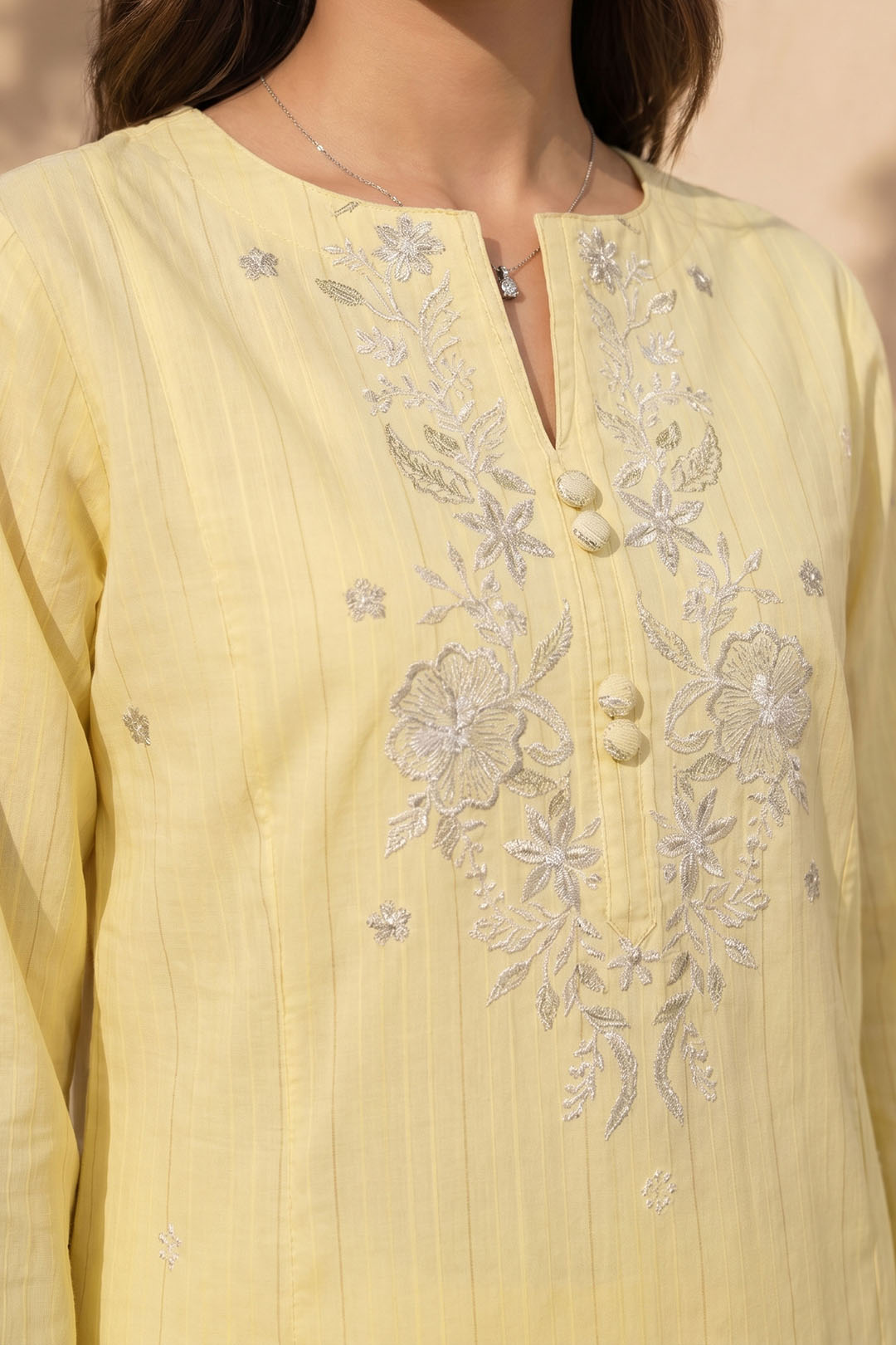 Embroidered Kurta Trouser - 3707
