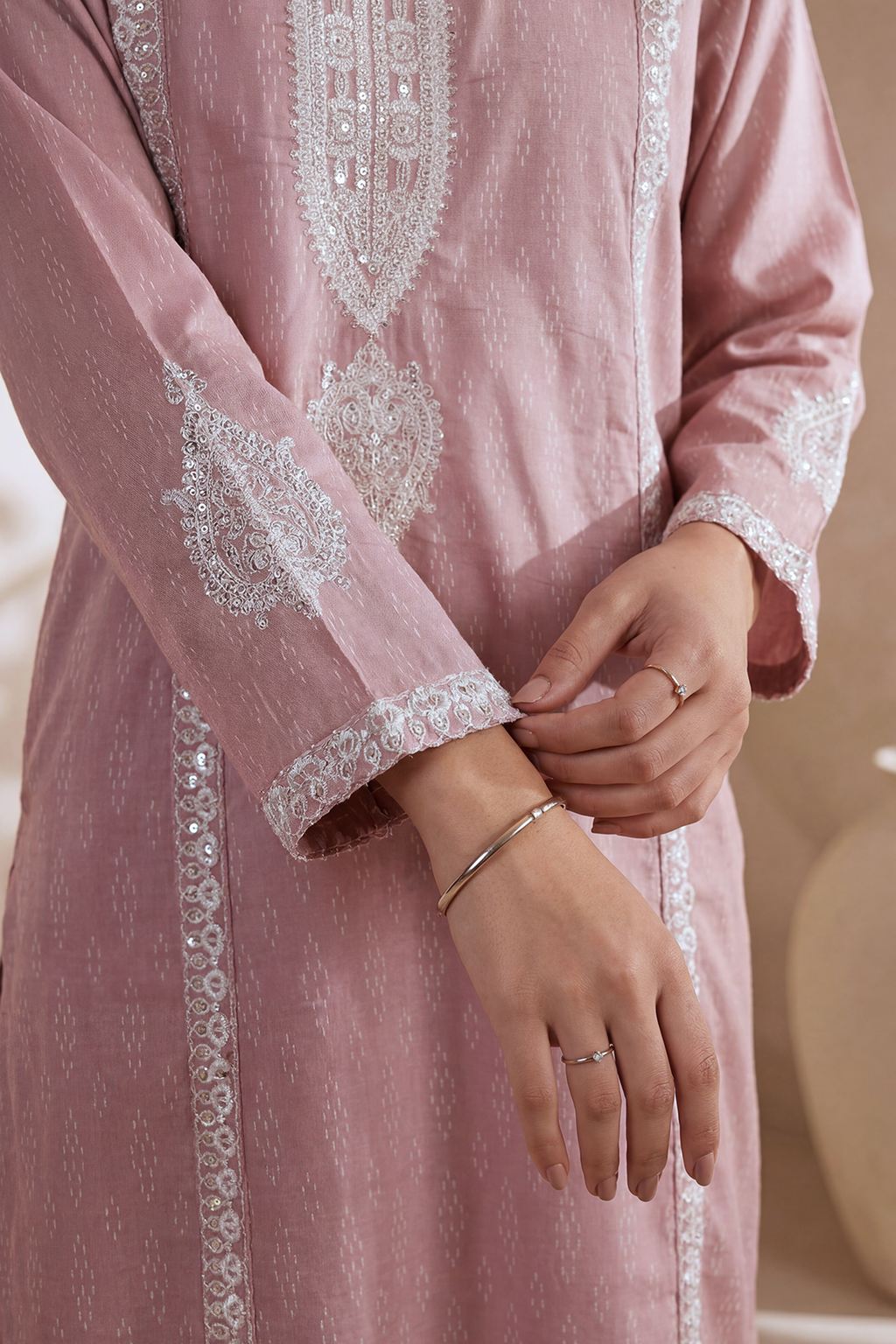 Embroidered Kurta Dupatta Trouser - 1958