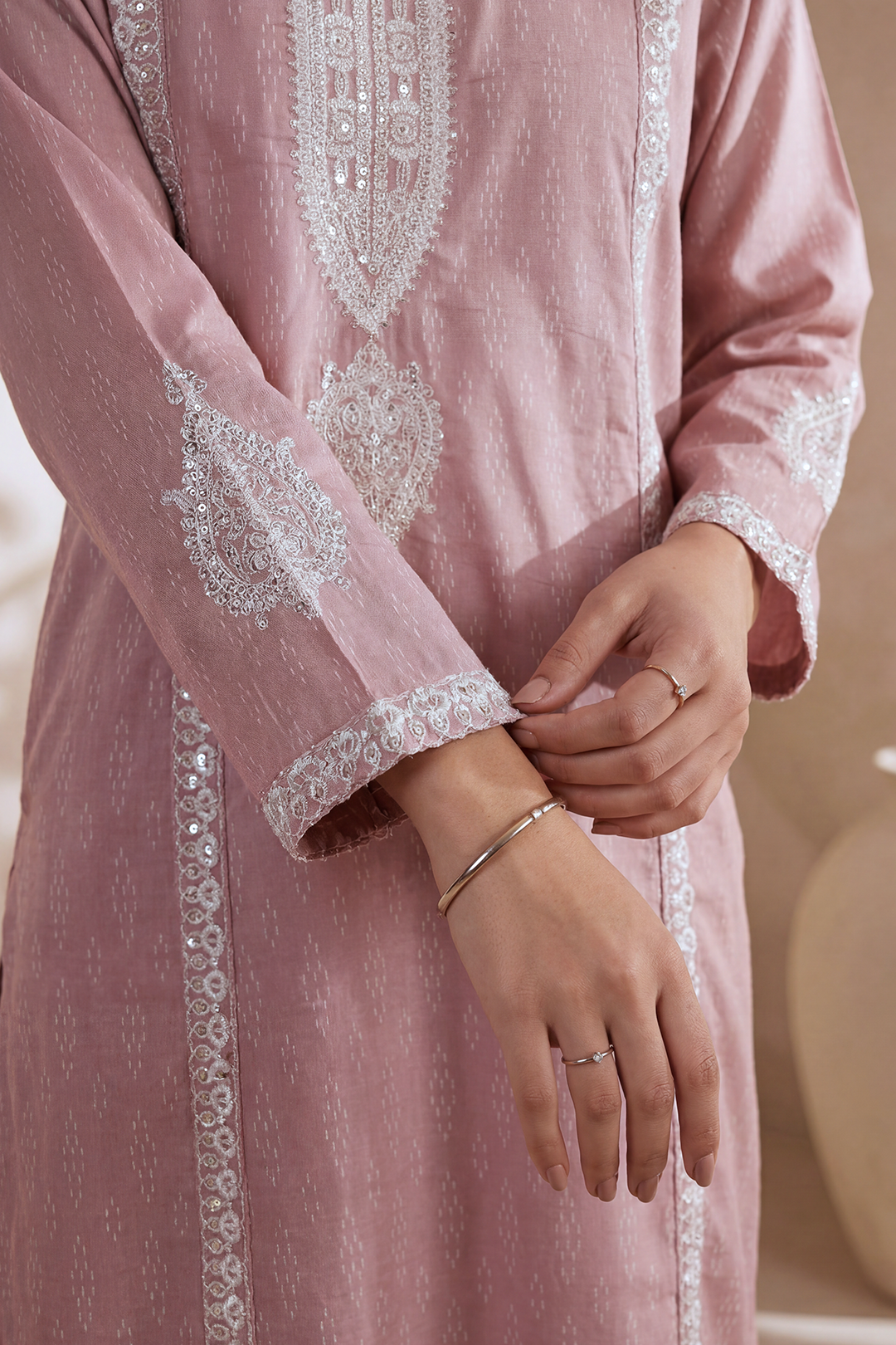 Embroidered Kurta Dupatta Trouser - 1958