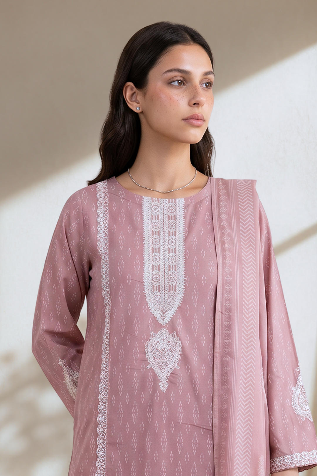 Embroidered Kurta Dupatta Trouser - 1958