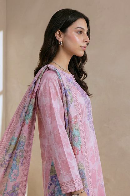 Embroidered Kurta Dupatta Trouser - 1960