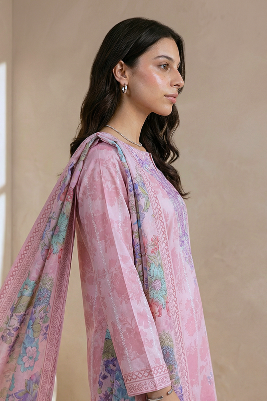 Embroidered Kurta Dupatta Trouser - 1960