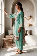 Embroidered Kurta Dupatta Trouser - 1961