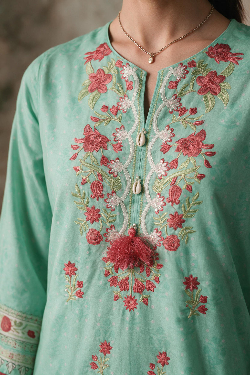 Embroidered Kurta Dupatta Trouser - 1961