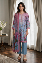 Embroidered Kurta Dupatta Trouser - 1963