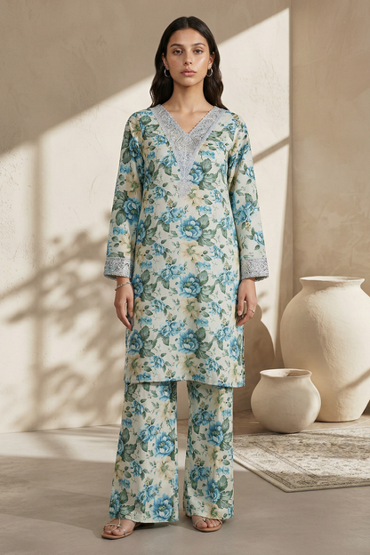 Embroidered Kurta Dupatta Trouser - 2185