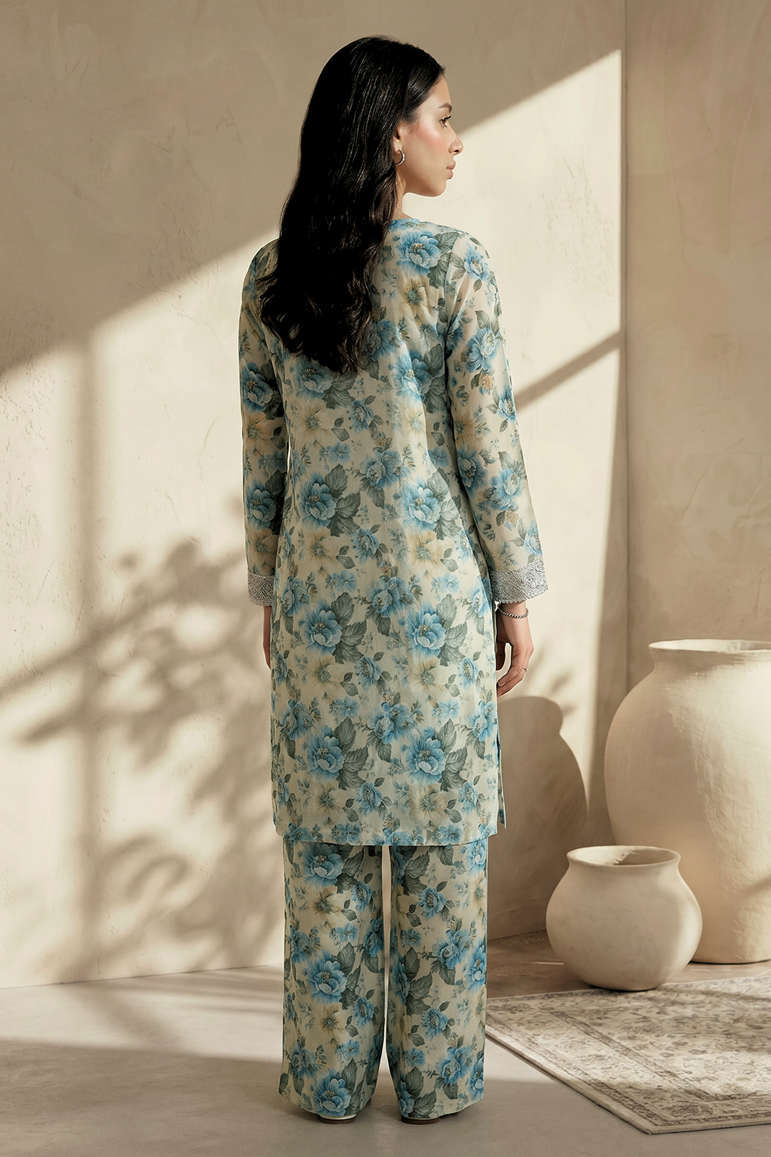 Embroidered Kurta Dupatta Trouser - 2185