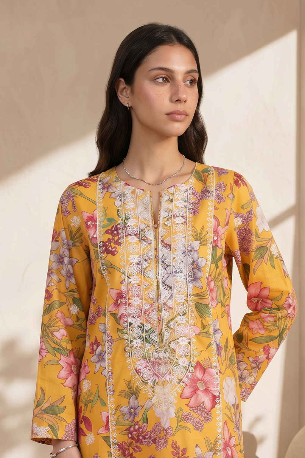 Embroidered Kurta Dupatta Trouser - 2187