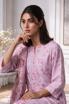 Embroidered Kurta Dupatta Trouser - 2188