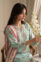 Embroidered Kurta Dupatta Trouser - 2189