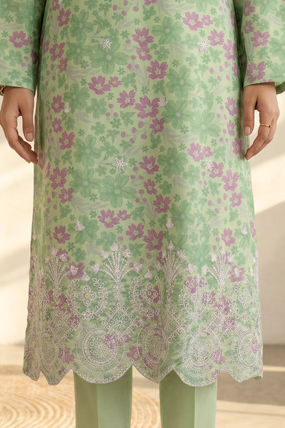 Embroidered Kurta Dupatta Trouser - 2190