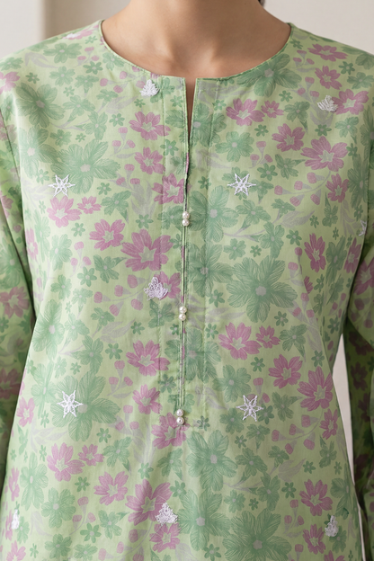 Embroidered Kurta Dupatta Trouser - 2190