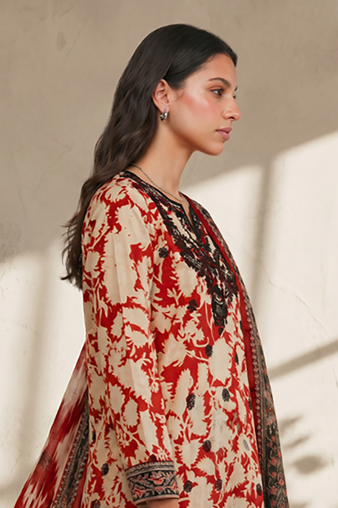Embroidered Kurta Dupatta Trouser - 2193