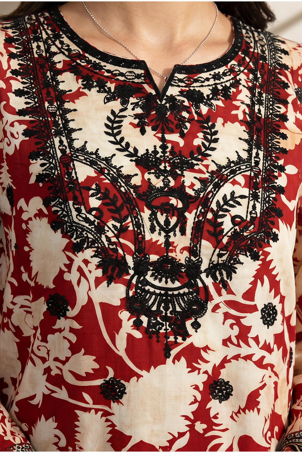 Embroidered Kurta Dupatta Trouser - 2193