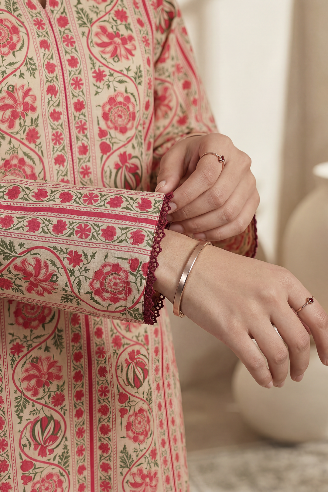 Embroidered Kurta Dupatta Trouser - 2195