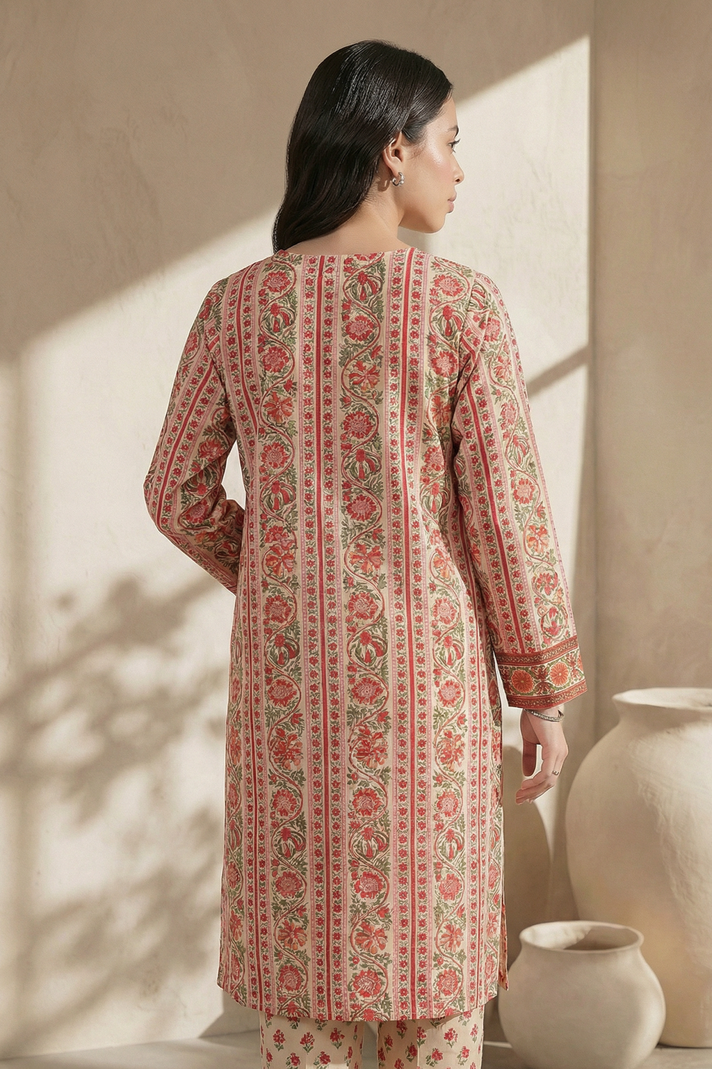Embroidered Kurta Dupatta Trouser - 2195