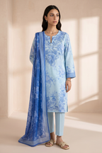 Embroidered Kurta Dupatta Trouser - 2198