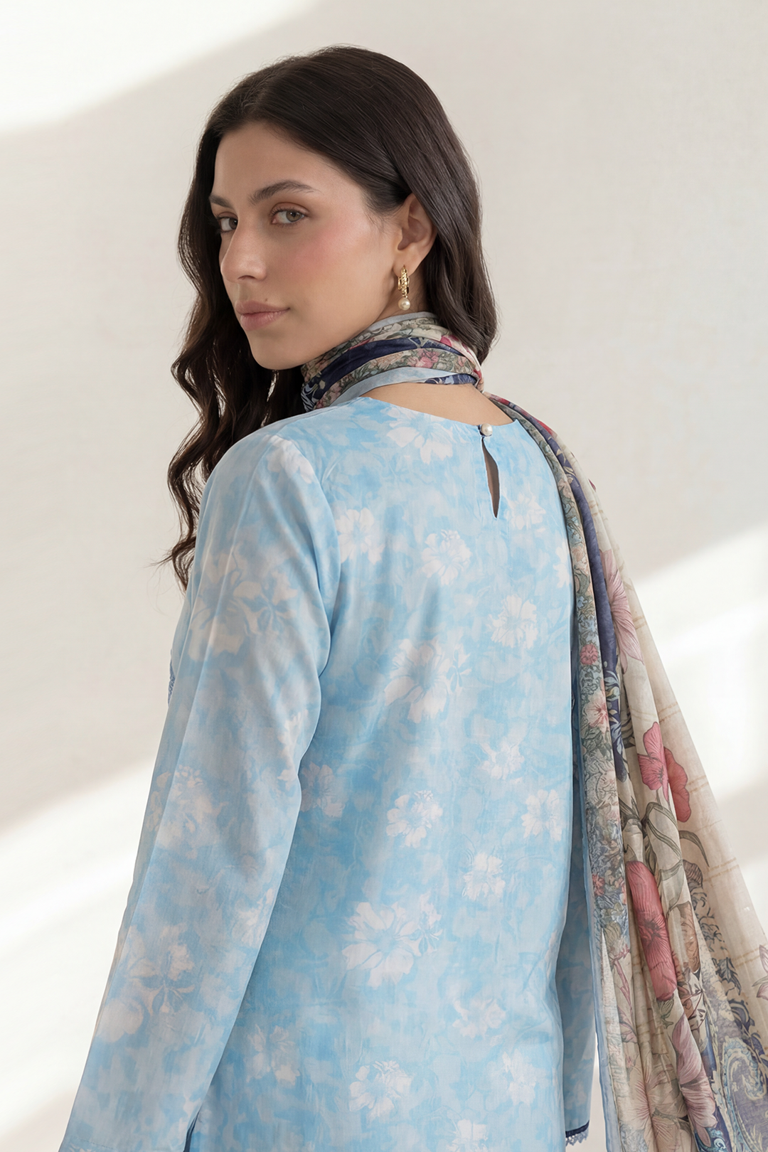 Embroidered Kurta Dupatta Trouser - 2201