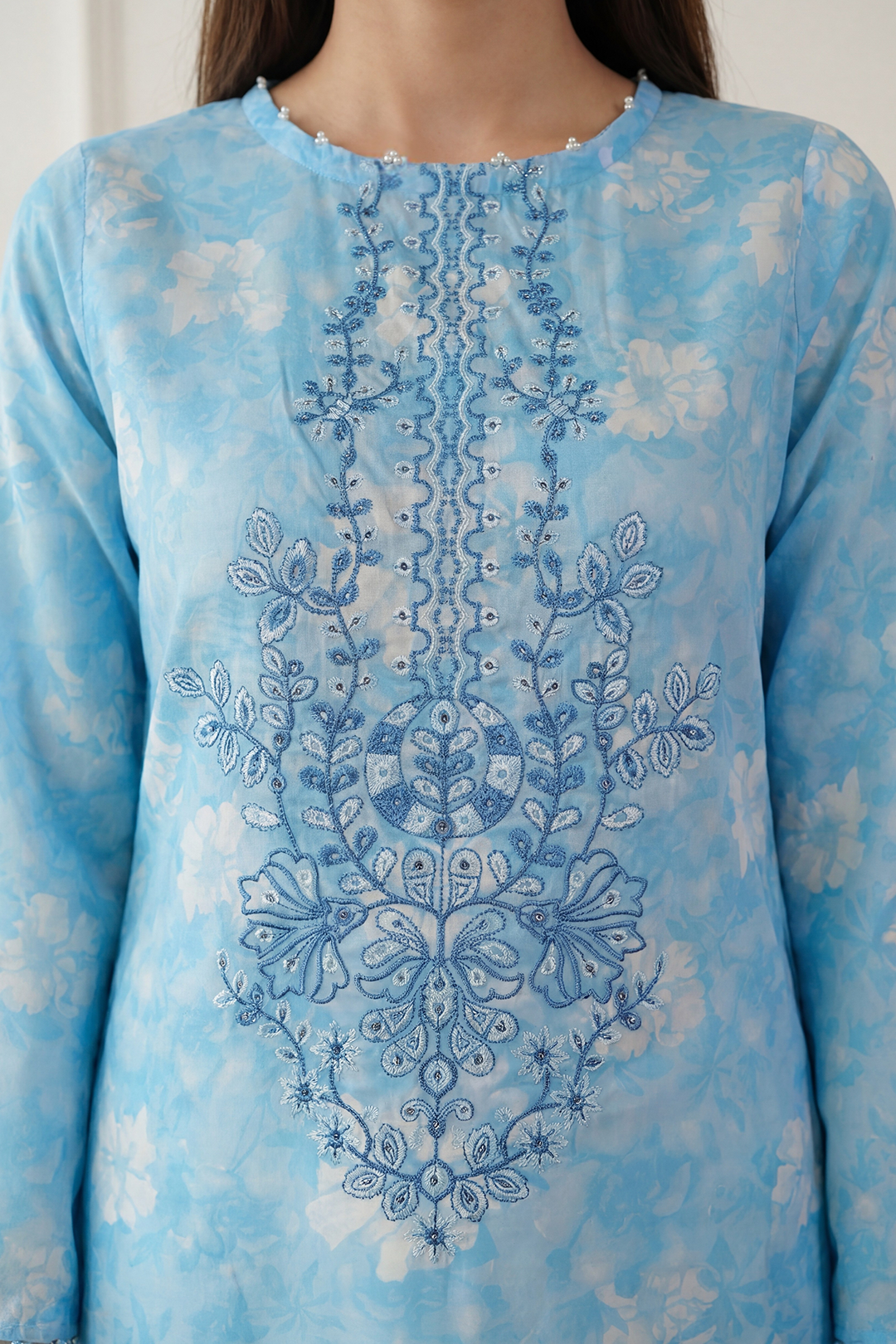 Embroidered Kurta Dupatta Trouser - 2201