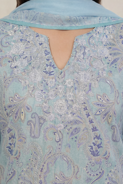 Embroidered Kurta Dupatta Trouser - 2202
