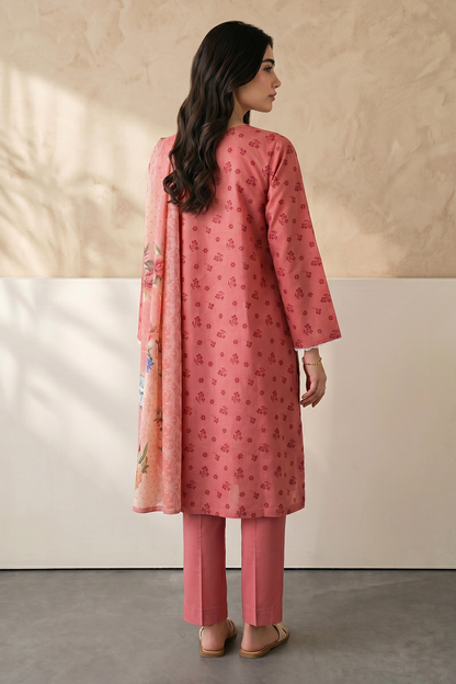 Embroidered Kurta Dupatta Trouser - 2209