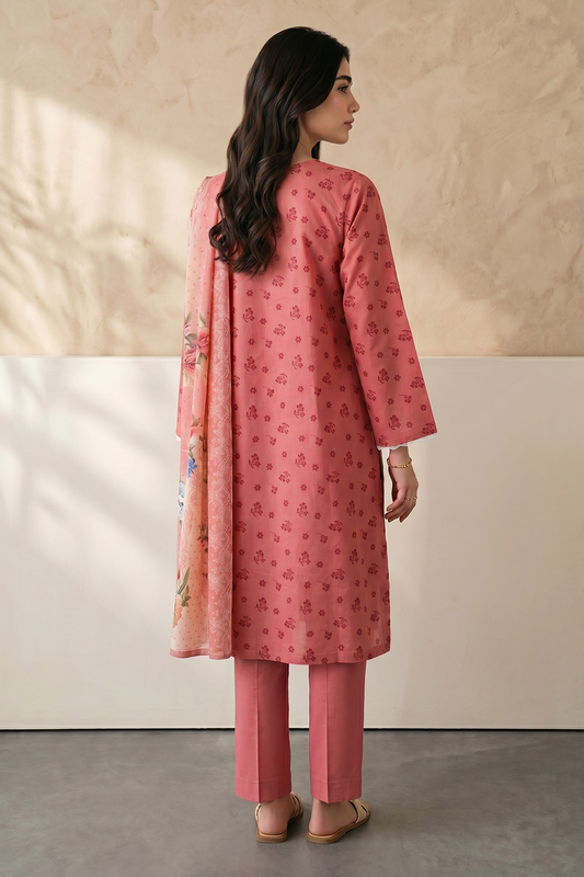 Embroidered Kurta Dupatta Trouser - 2209