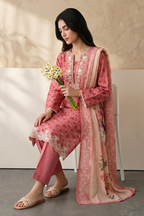 Embroidered Kurta Dupatta Trouser - 2209