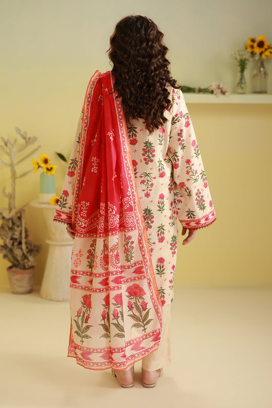 Embroidered Kurta Dupatta Trouser - 2447