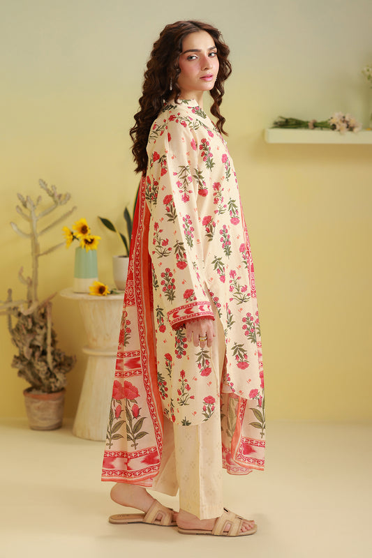 Embroidered Kurta Dupatta Trouser - 2447