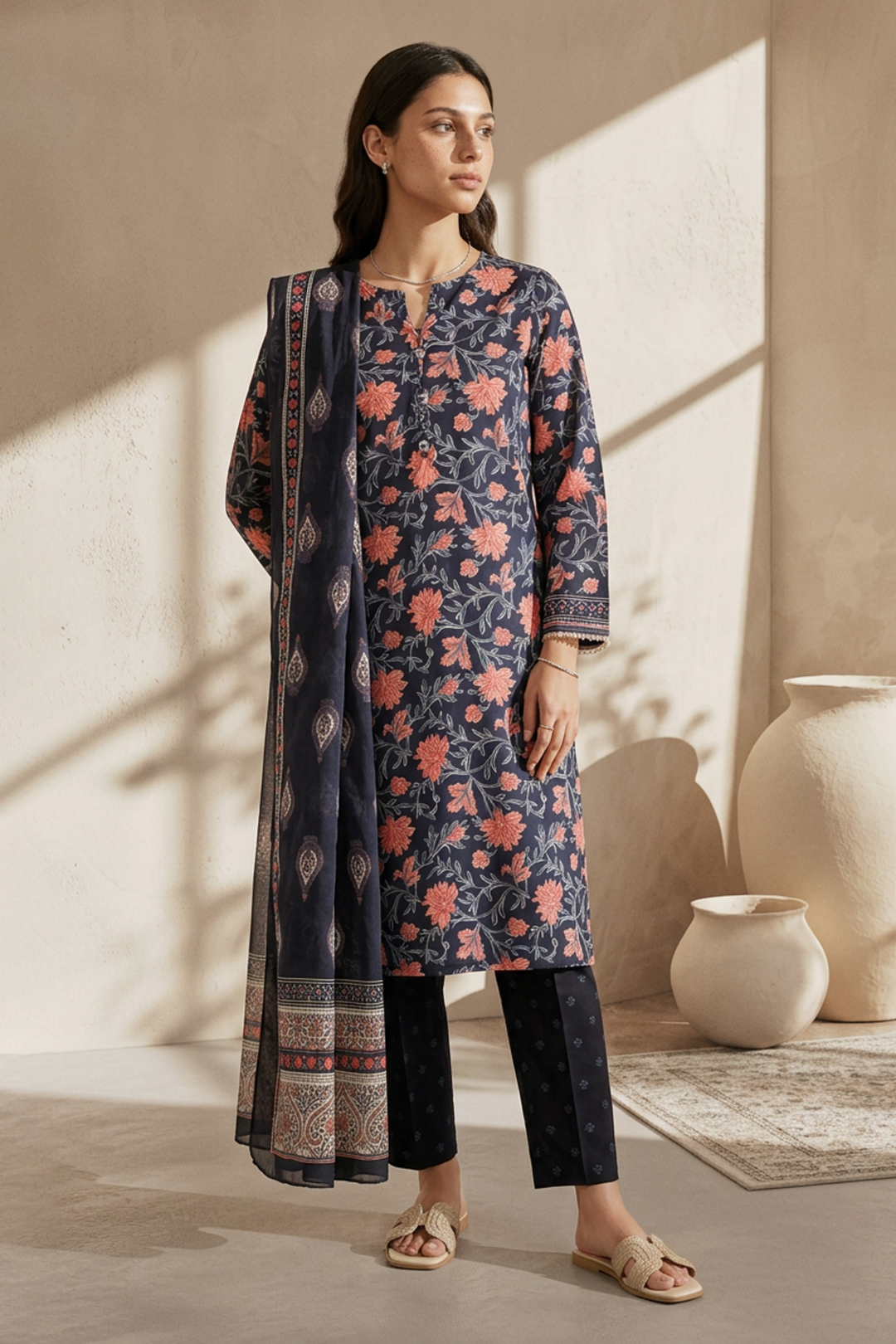 Kurta Dupatta Trouser - 2453